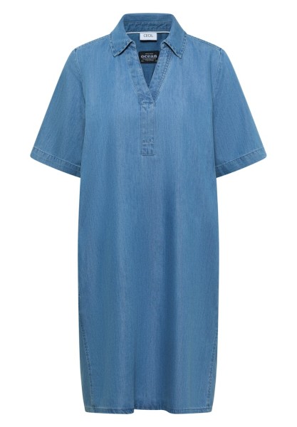 Knielanges Kleid im Denim-Look