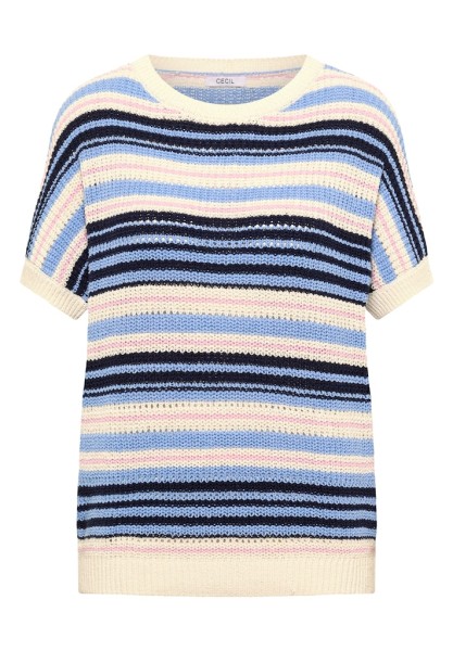 Kurzarm Pullover aus Bändchengarn