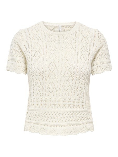 ONLELKE LIFE SS STRUCTUR O-NECK KNT NOOS