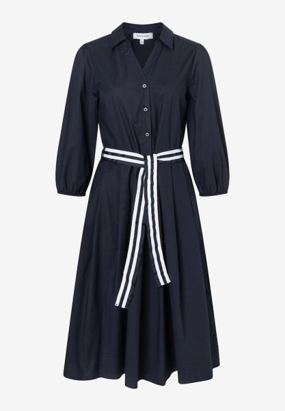 Hemdblusenkleid mit Streifengürtel