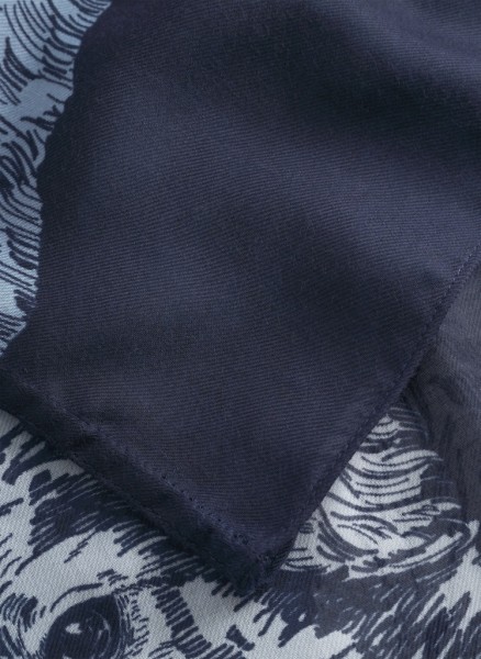 Loop-Schal aus recyceltem Polyester mit Fellmuster