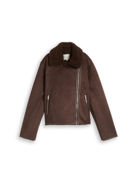Jacke in Wildleder-Optik