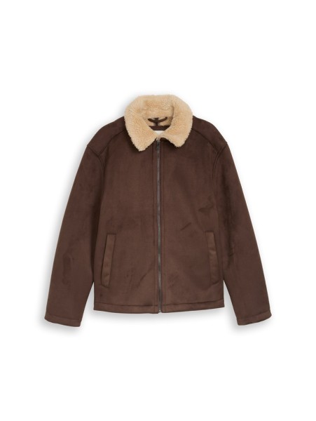 Relaxed Fit Jacke in Wildleder-Optik