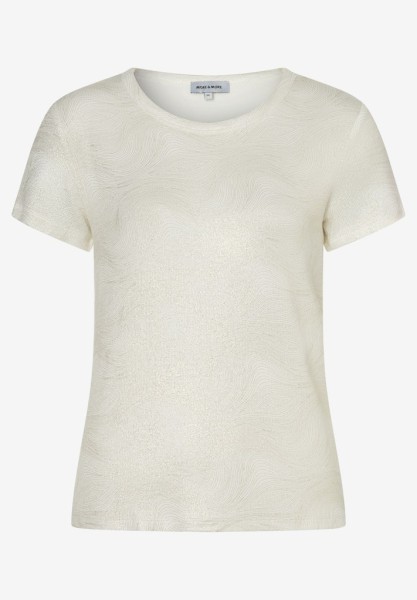 T-Shirt mit Glanzbelag