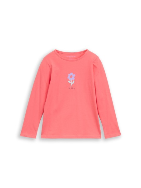 Langarmshirt mit Print aus Baumwolle