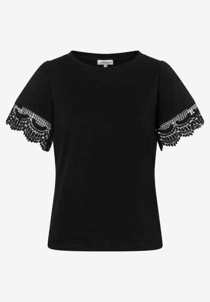 T-Shirt mit Spitzen-Ärmel