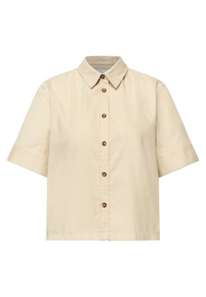 Kurzarm Bluse in Cord-Qualität