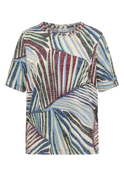 T-Shirt im Ausbrenner-Look mit Print