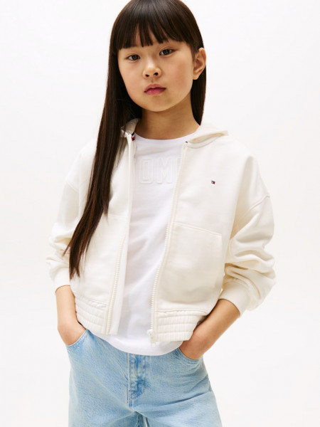 TOMMY PUFF PRINT ZIP THRU HOODIE