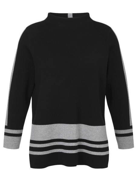 Pullover Kelchkragen 1/1 Arm Jacquard