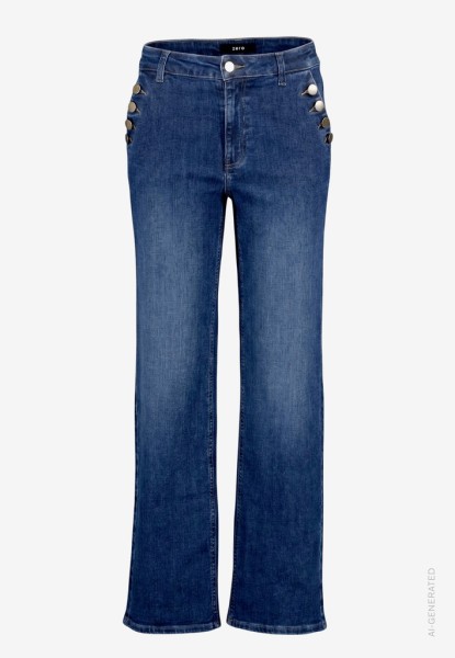 Damen Jeans mit Zierknöpfen