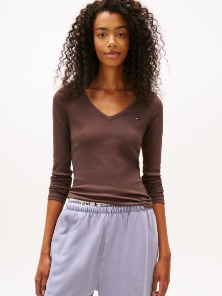 TJW SLIM ESSENTIAL RIB V LS