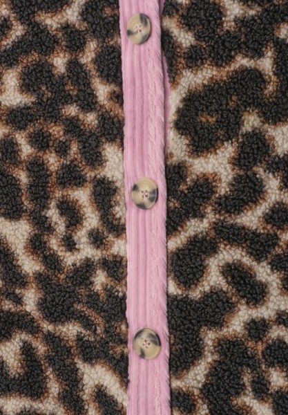 Teddy-Jacke mit Kontrastdetail