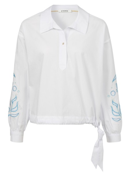 Bluse Hemdkragen 1/1 Arm Stickerei