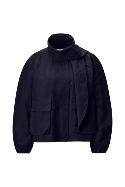Oversized blouson with detachable bow