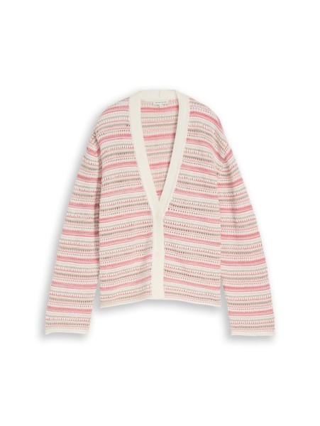 Loose Fit Cardigan mit Streifenmuster