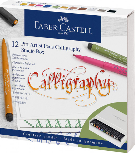 Pitt Artist Pen Tuschestift Calligraphy - 12er Atelierbox