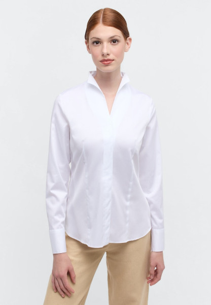 Satin Shirt Bluse Satingewebe Langarm