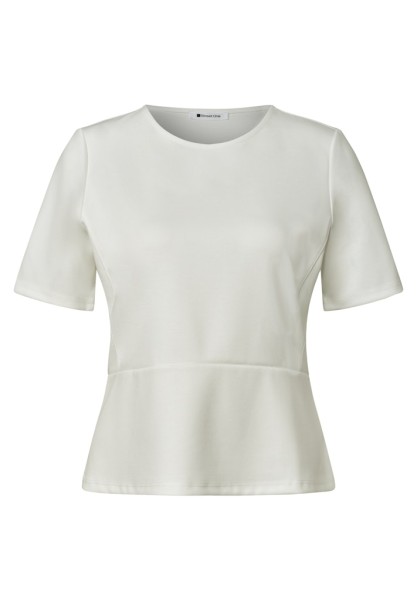 T-Shirt mit Rundhals und Volant-Detail