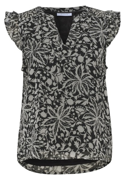 Blusentop aus Chiffon mit Split Neck