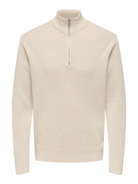 ONSTING REG HALF ZIP KNIT NOOS