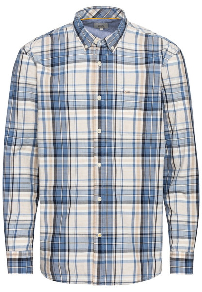 Kariertes Langarm Hemd aus reiner Baumwolle