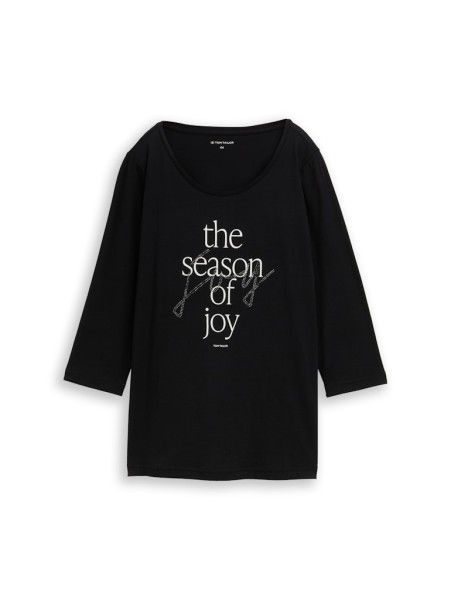 Plus Size - Langarmshirt mit Print