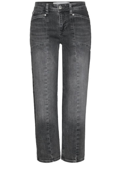 Mid Waist Straight Leg Jeans im Casual Fit