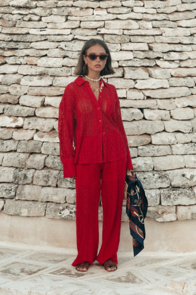 Melody Crochet Straight Pants