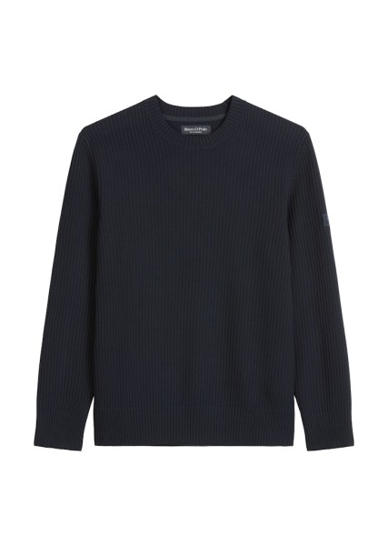 Crewneck, special rib with badge